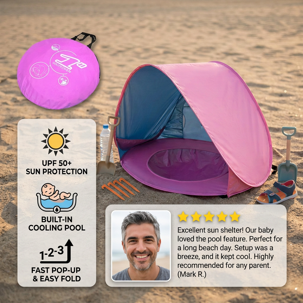 Children Beach Tent with Pool