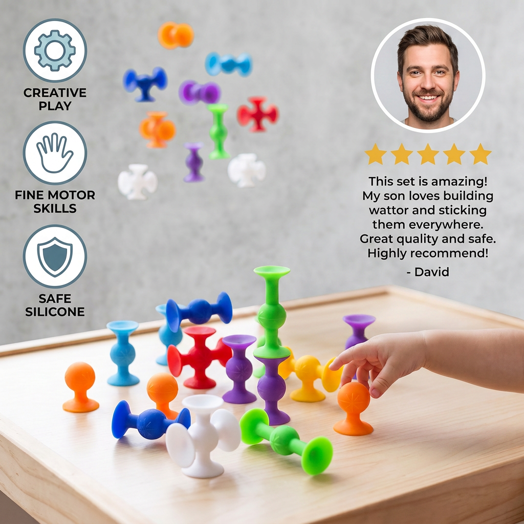 Montessori Silicone Suction Cup Toy