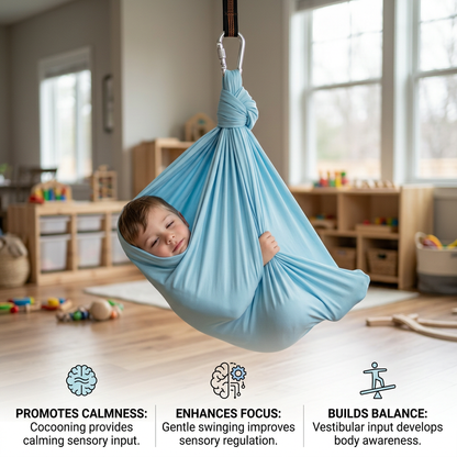 Pedagogical sensory swing for children