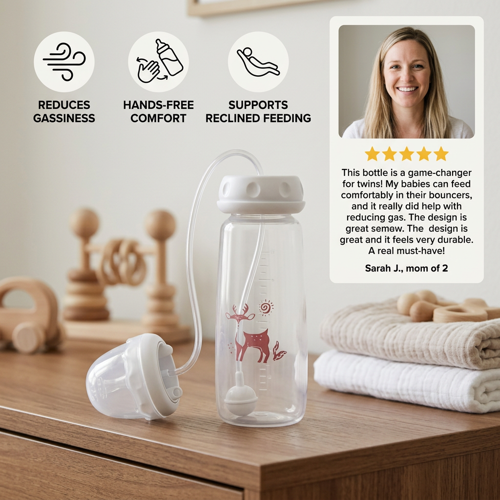 Hands-free Baby Feeding Bottle