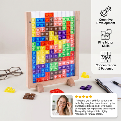 3D Colour Block Puzzle with Wooden Frame – Montessori Learning Toy