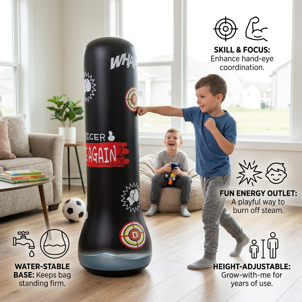 Inflatable Kids Punch Bag with Water Base