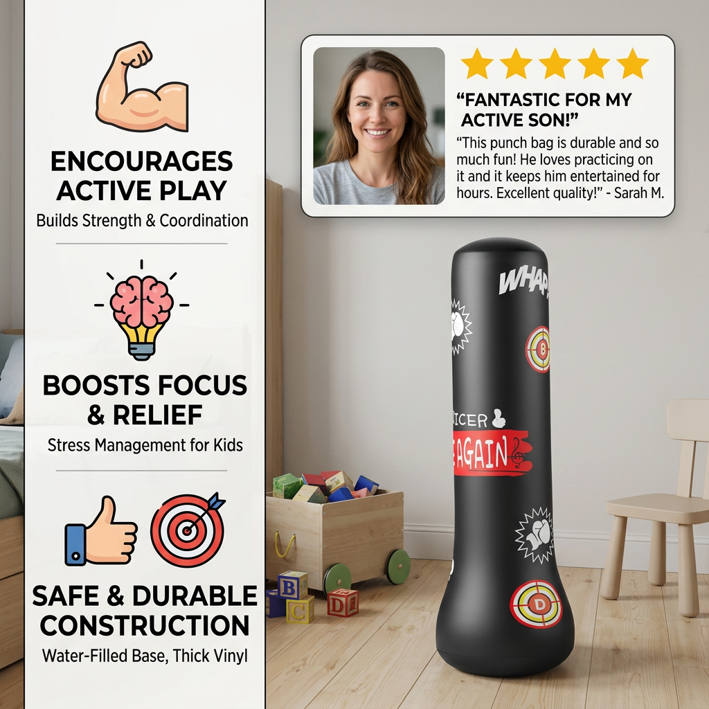 Inflatable Kids Punch Bag with Water Base