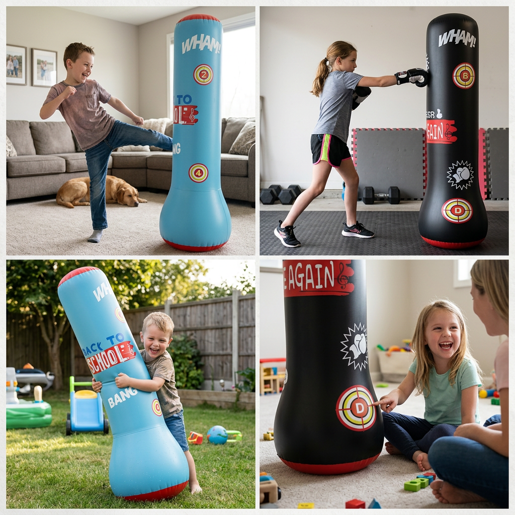 Inflatable Kids Punch Bag with Water Base