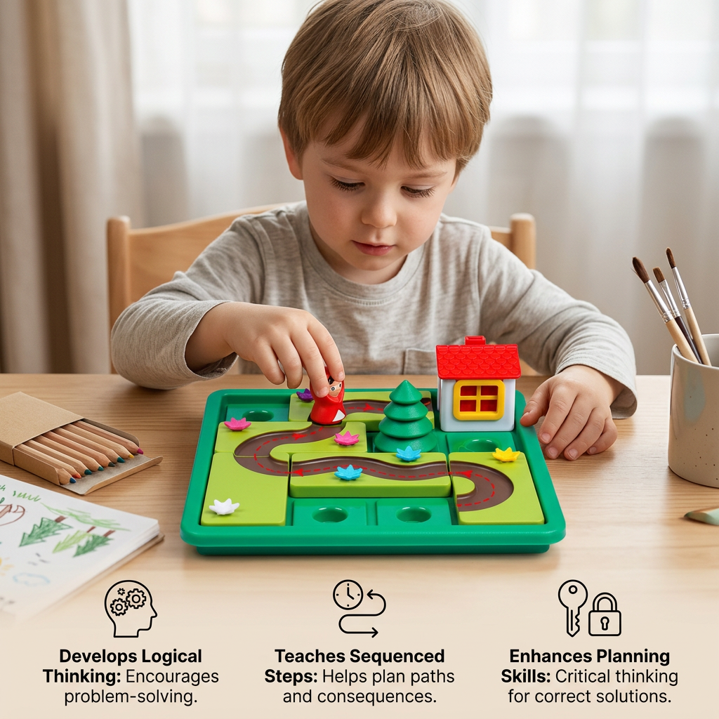Montessori Little Red Riding Hood puzzle and skill game