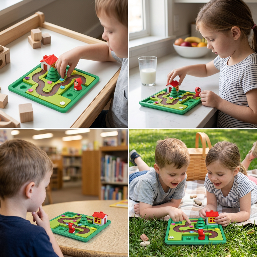Montessori Little Red Riding Hood puzzle and skill game
