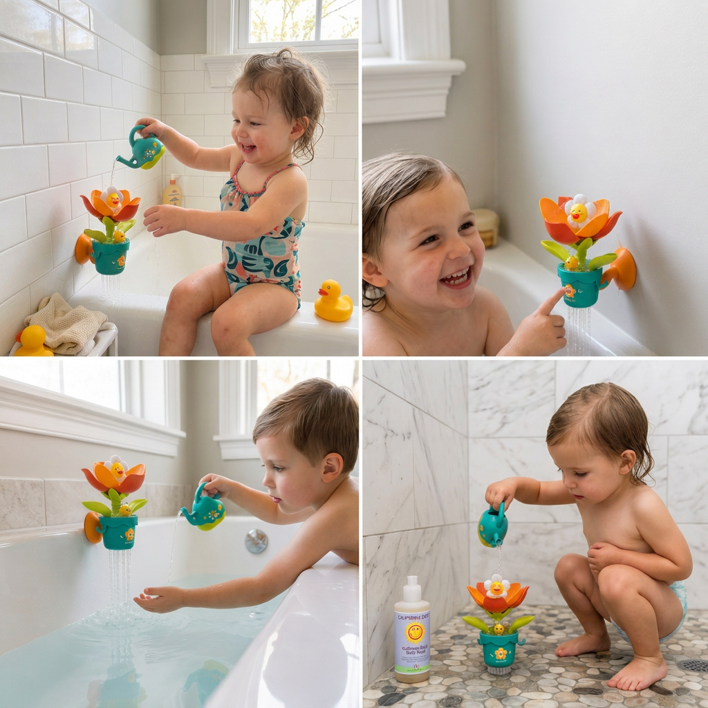 Flower Fun Bath Toy with Watering Can!