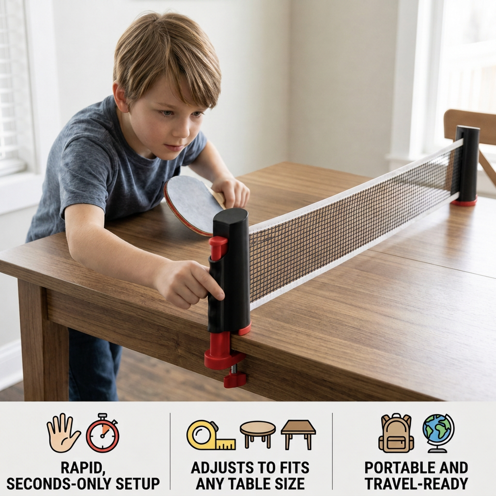 Adjustable table tennis net - suitable for every table!