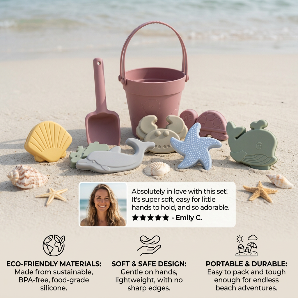 Eco-Friendly Silicone Beach Play Set