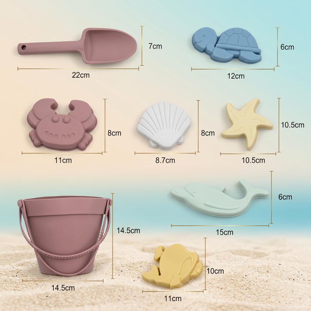 Eco-Friendly Silicone Beach Play Set