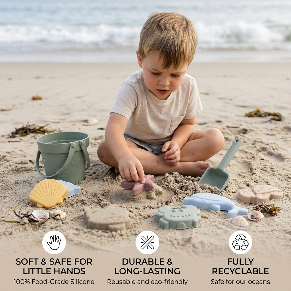 Eco-Friendly Silicone Beach Play Set