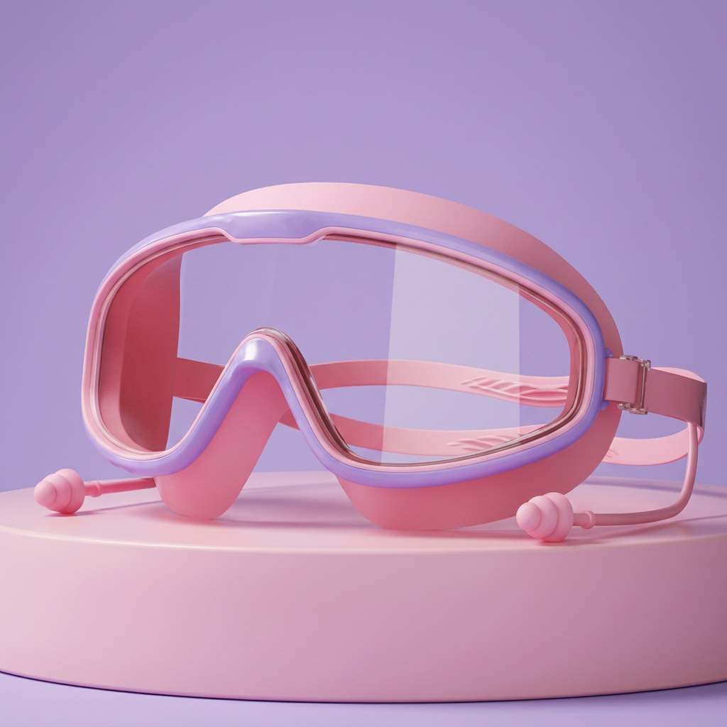 Kids Swimming goggles with large frames and anti-fog system