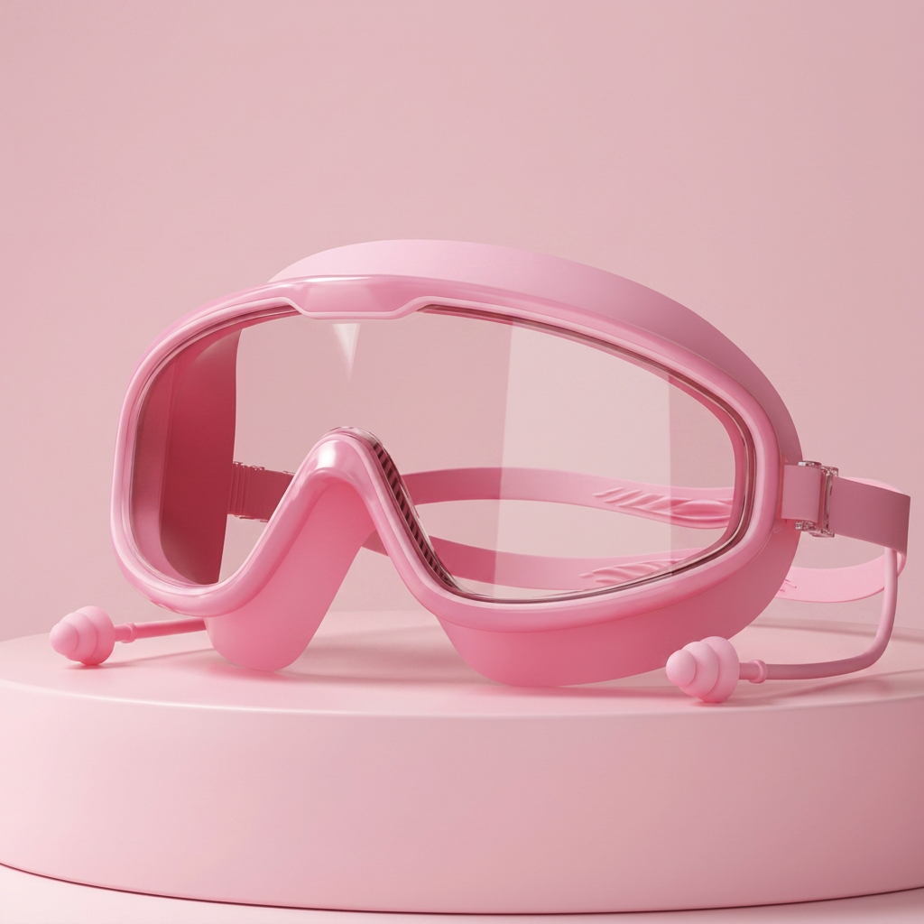 Kids Swimming goggles with large frames and anti-fog system
