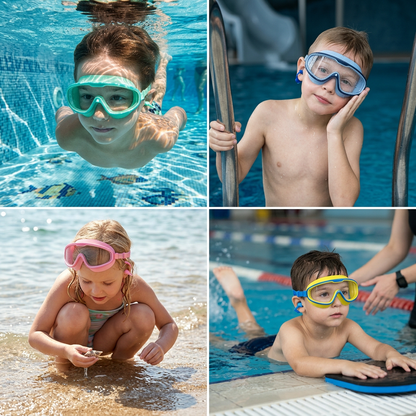Kids Swimming goggles with large frames and anti-fog system