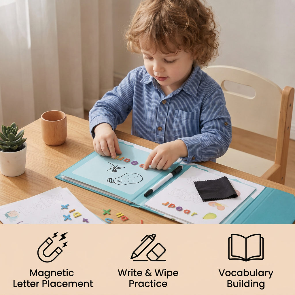 Montessori Baby Creative Alphabet Learning Drawing Busy Book