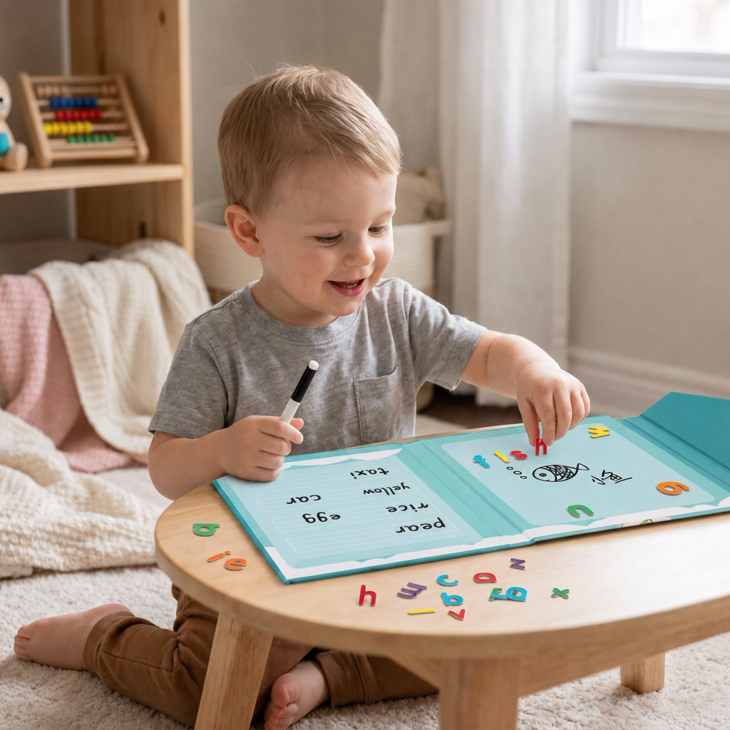 Montessori Baby Creative Alphabet Learning Drawing Busy Book