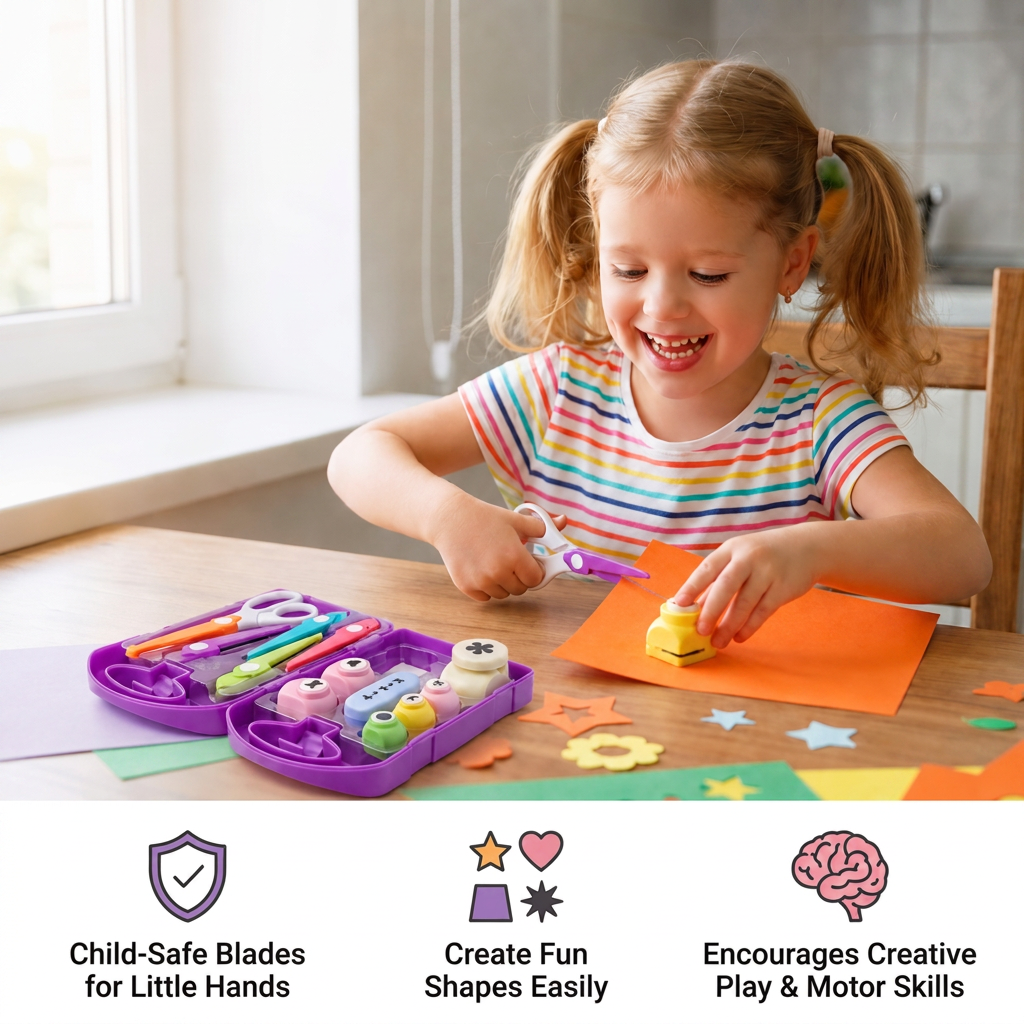 Safe Craft Scissor and Punch Kids Set