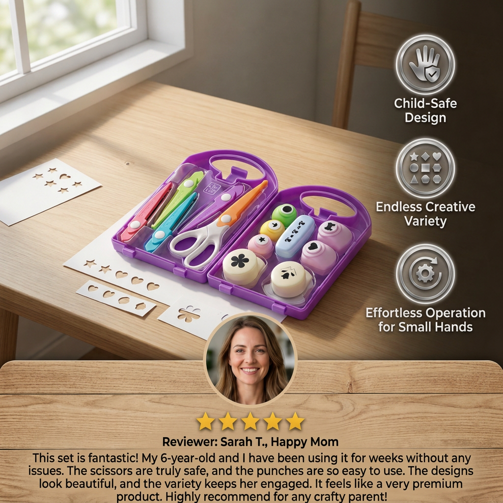 Safe Craft Scissor and Punch Kids Set