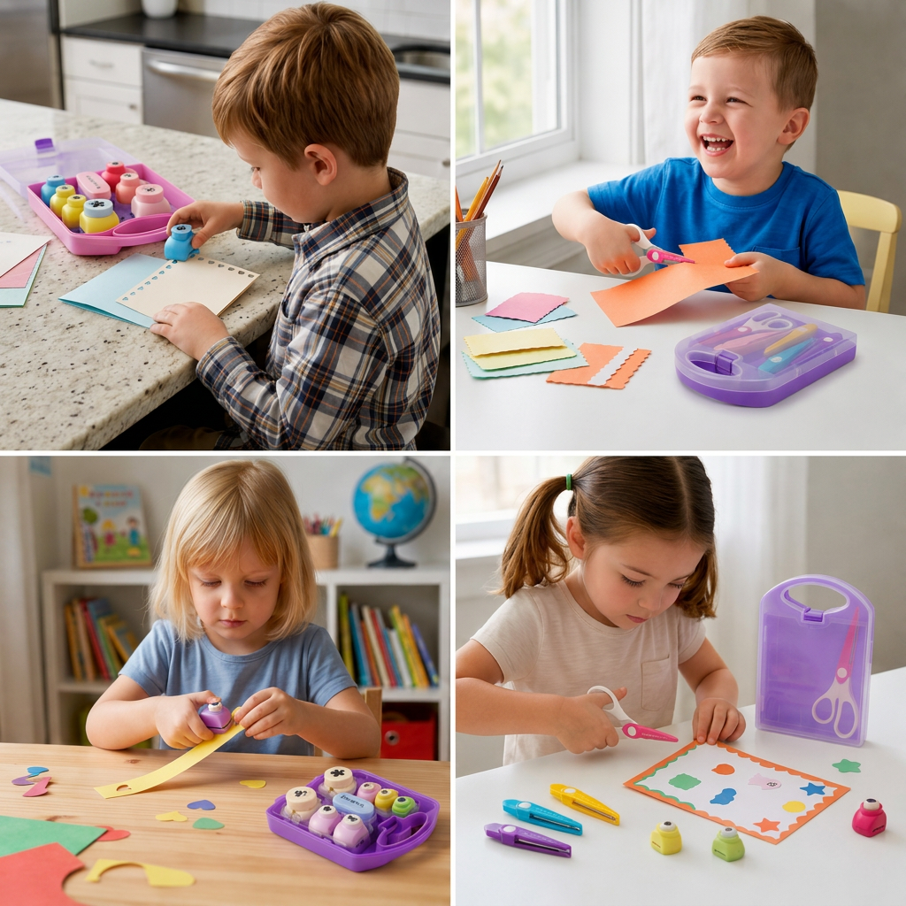 Safe Craft Scissor and Punch Kids Set
