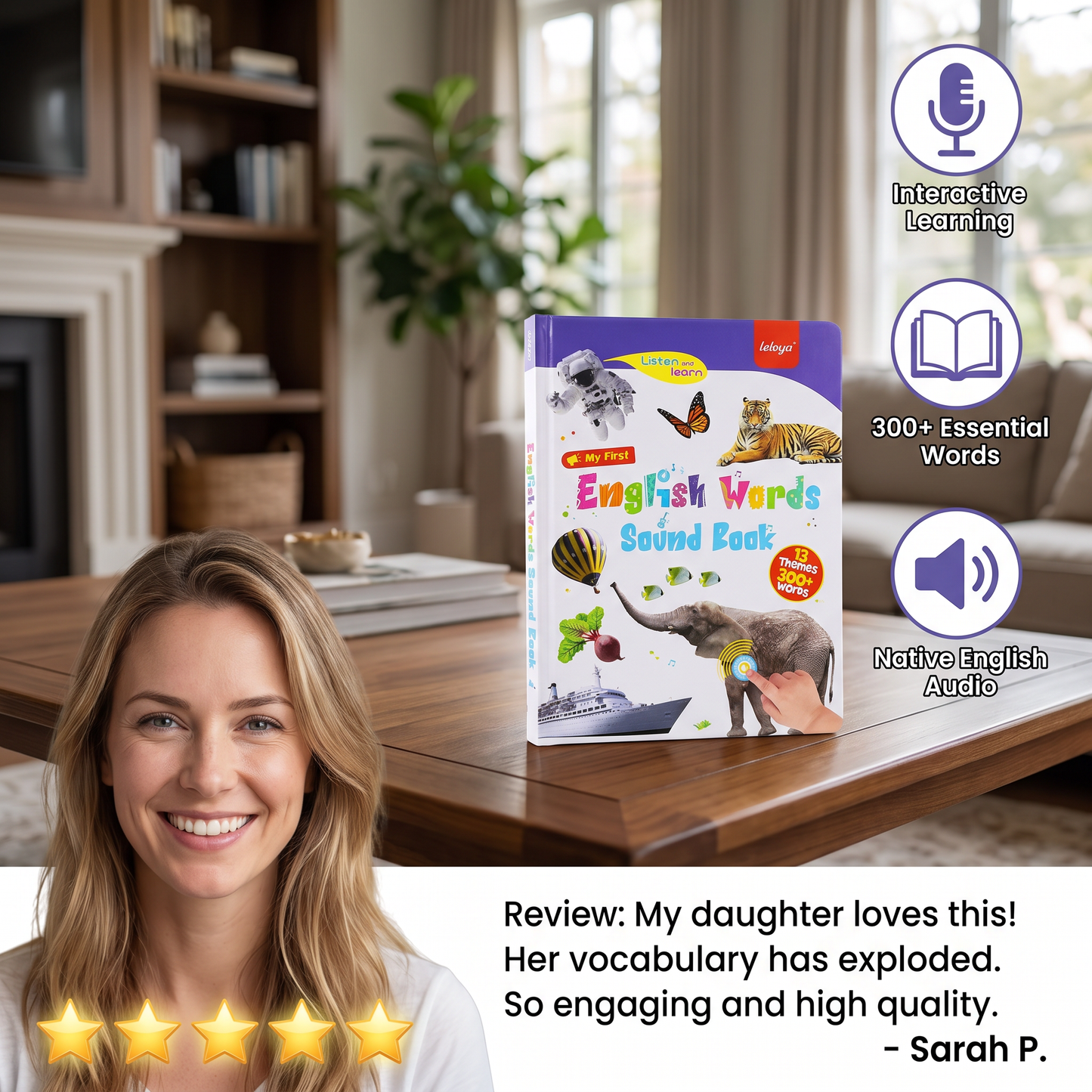 Talking English learning book for children