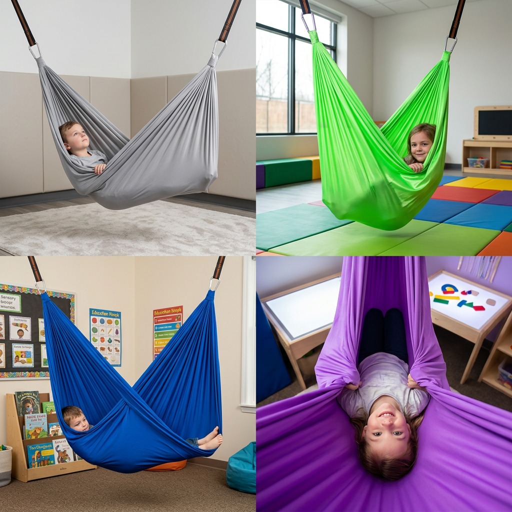 Pedagogical sensory swing for children