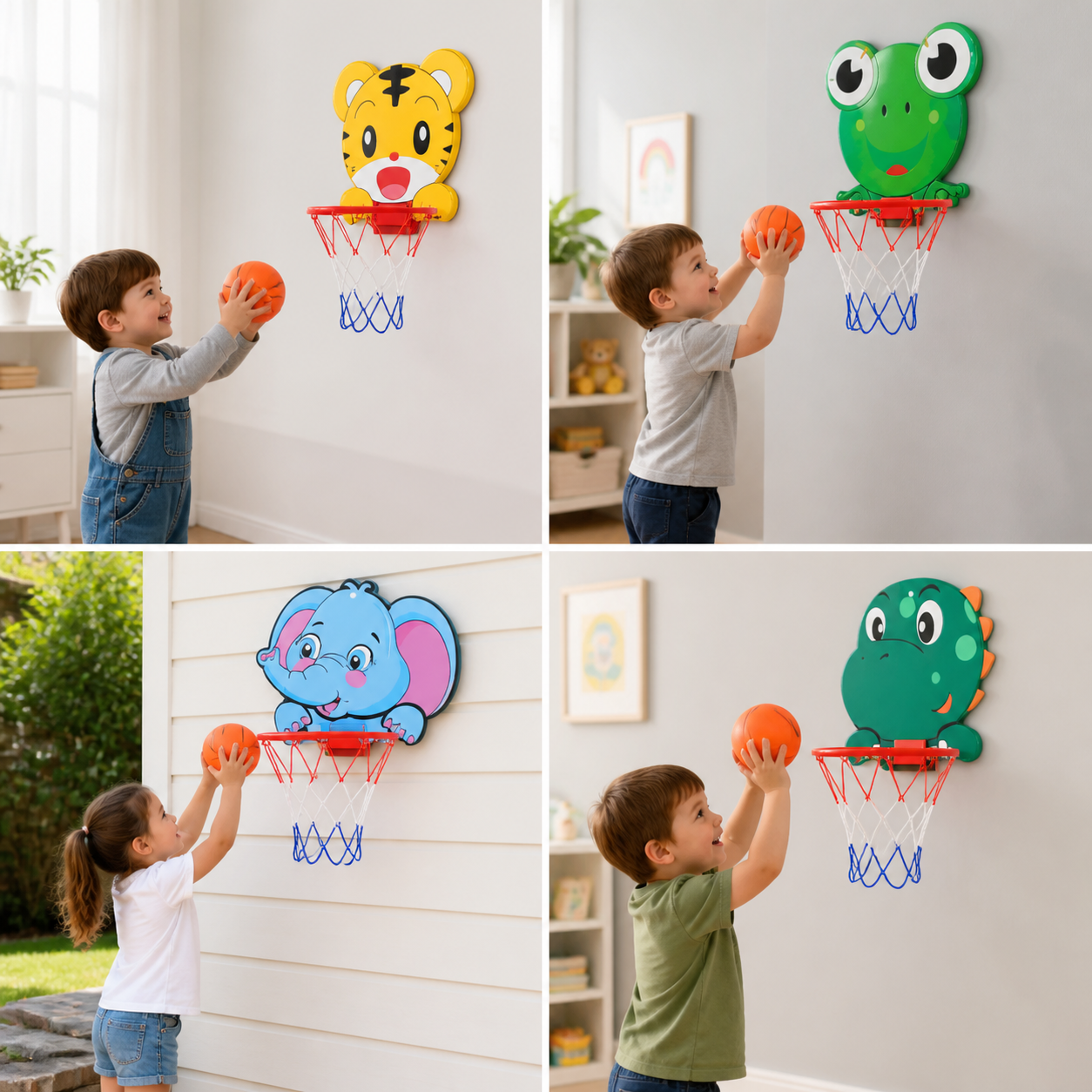 Cute animal basketball set for children