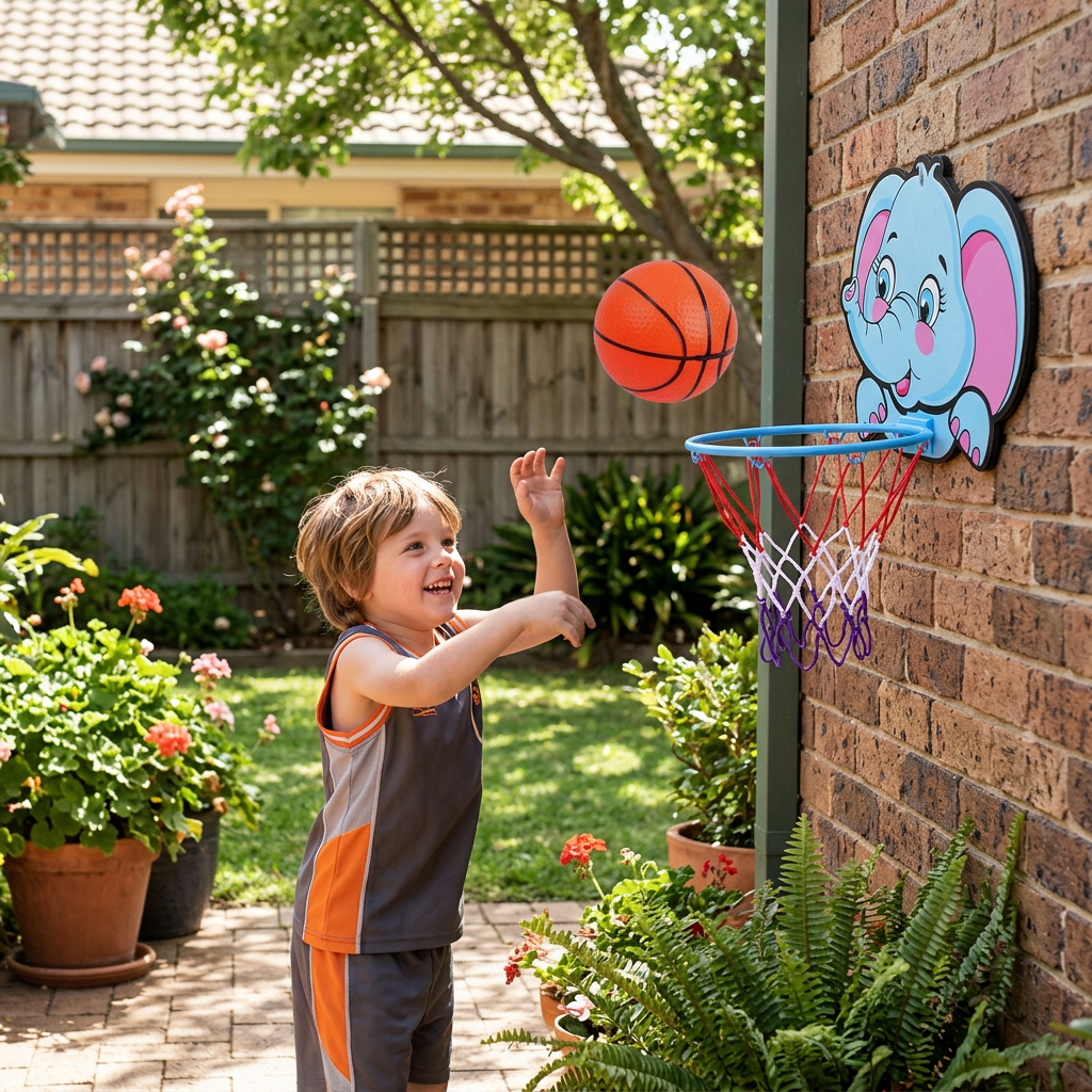 Cute animal basketball set for children