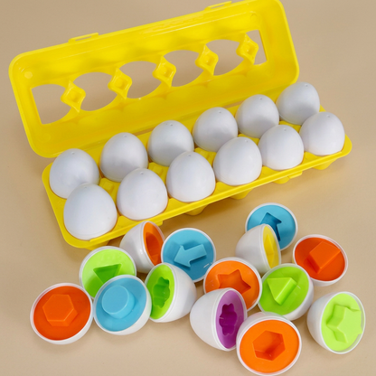 Montessori shapes and colors eggs