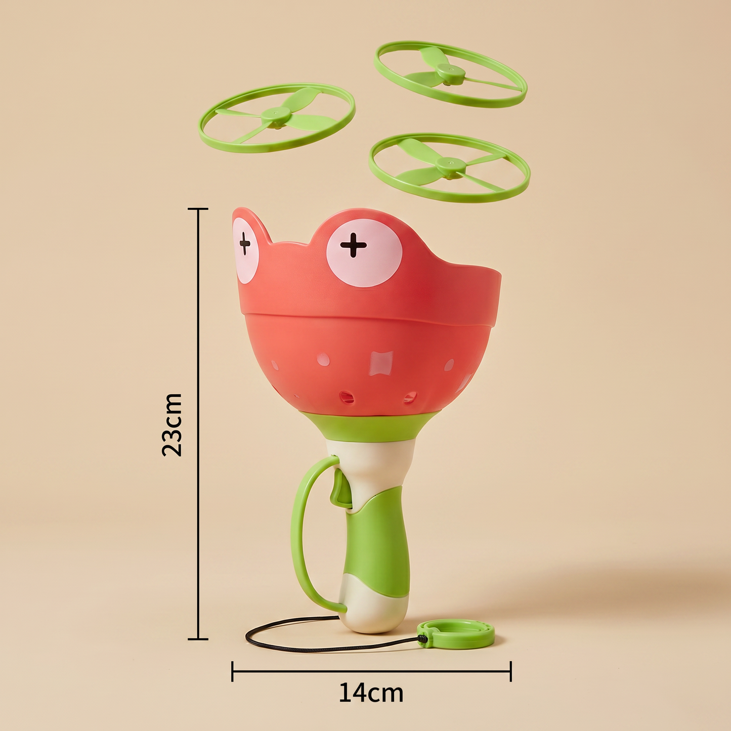 Flying propeller toy with string starter