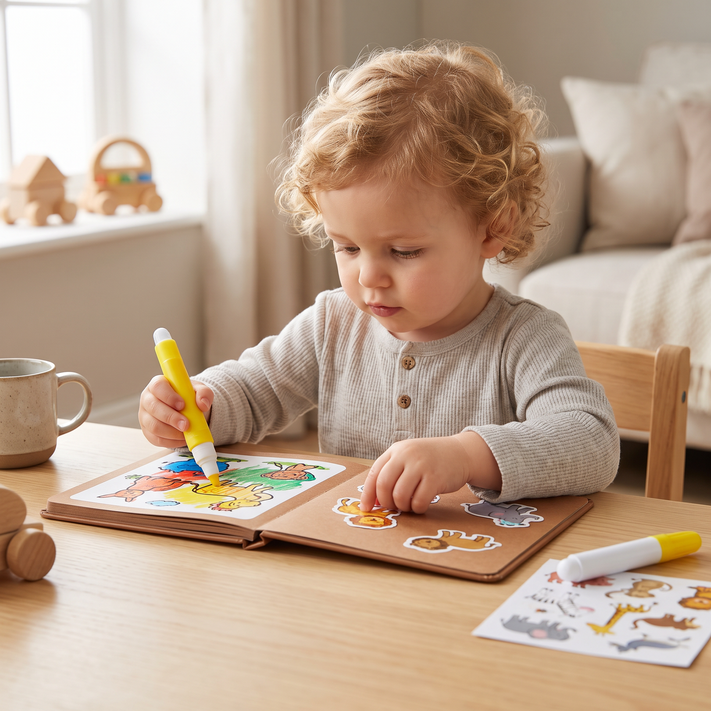 2-in-1 Magical Montessori Story Book for Water Drawing and Playing