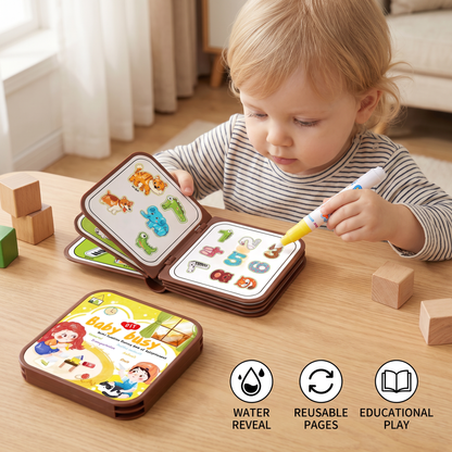 2-in-1 Magical Montessori Story Book for Water Drawing and Playing