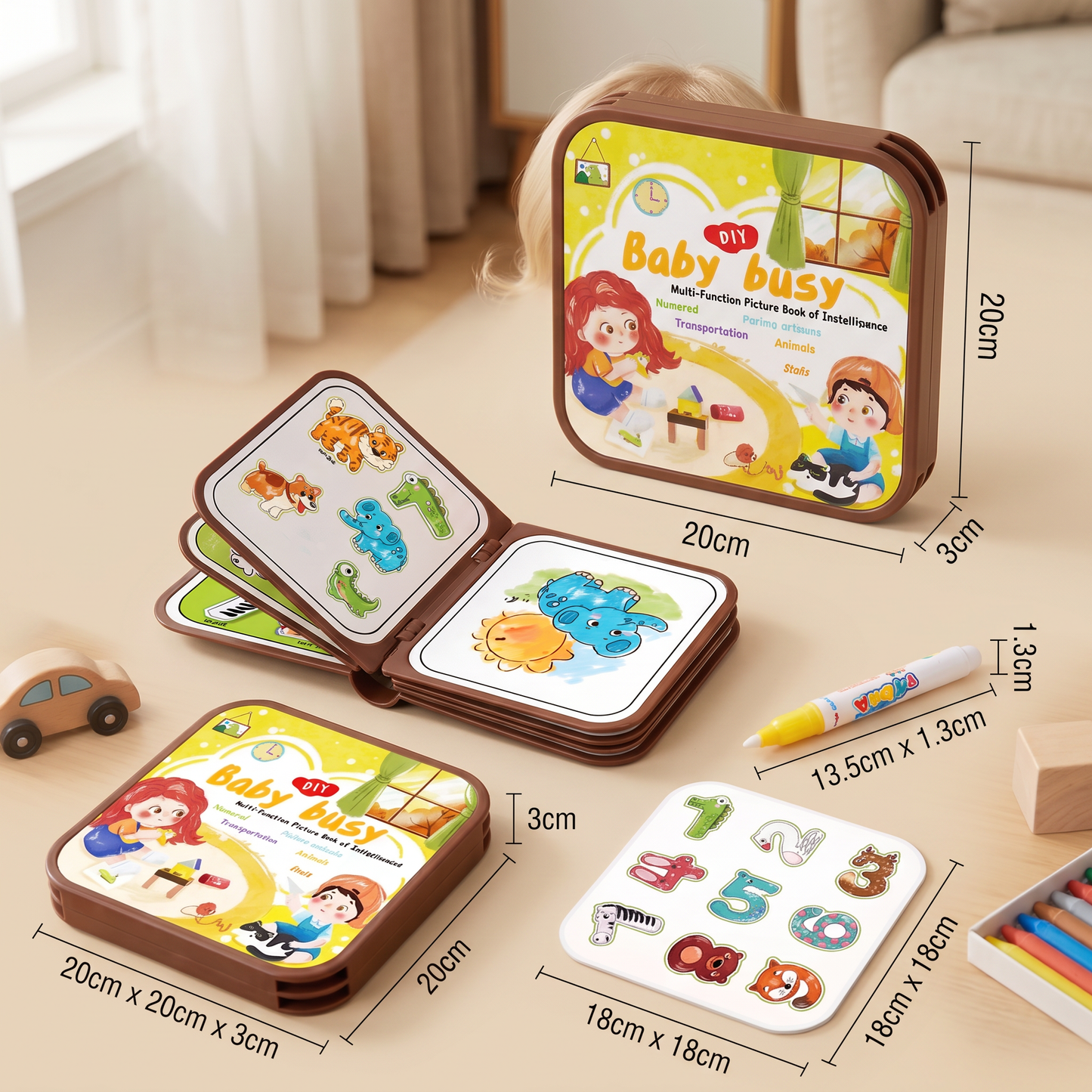 2-in-1 Magical Montessori Story Book for Water Drawing and Playing