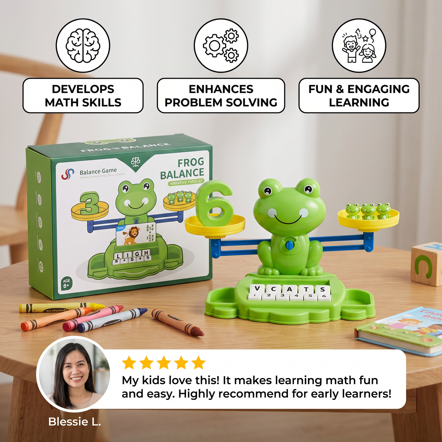 Fun & Educational Frog Balance Math Toy