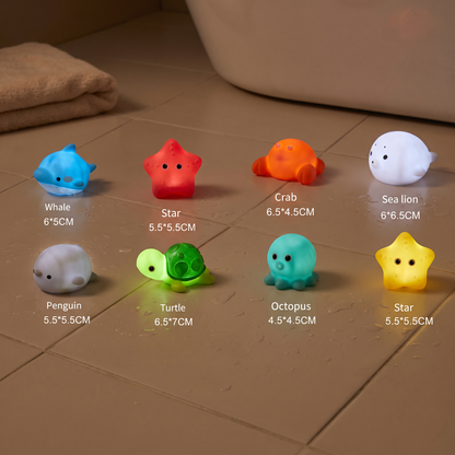 Glowing bath animals