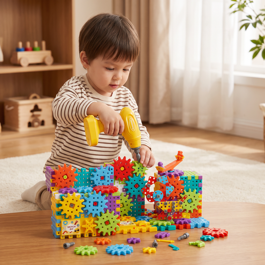 Montessori 3D Gear and Puzzle Blocks