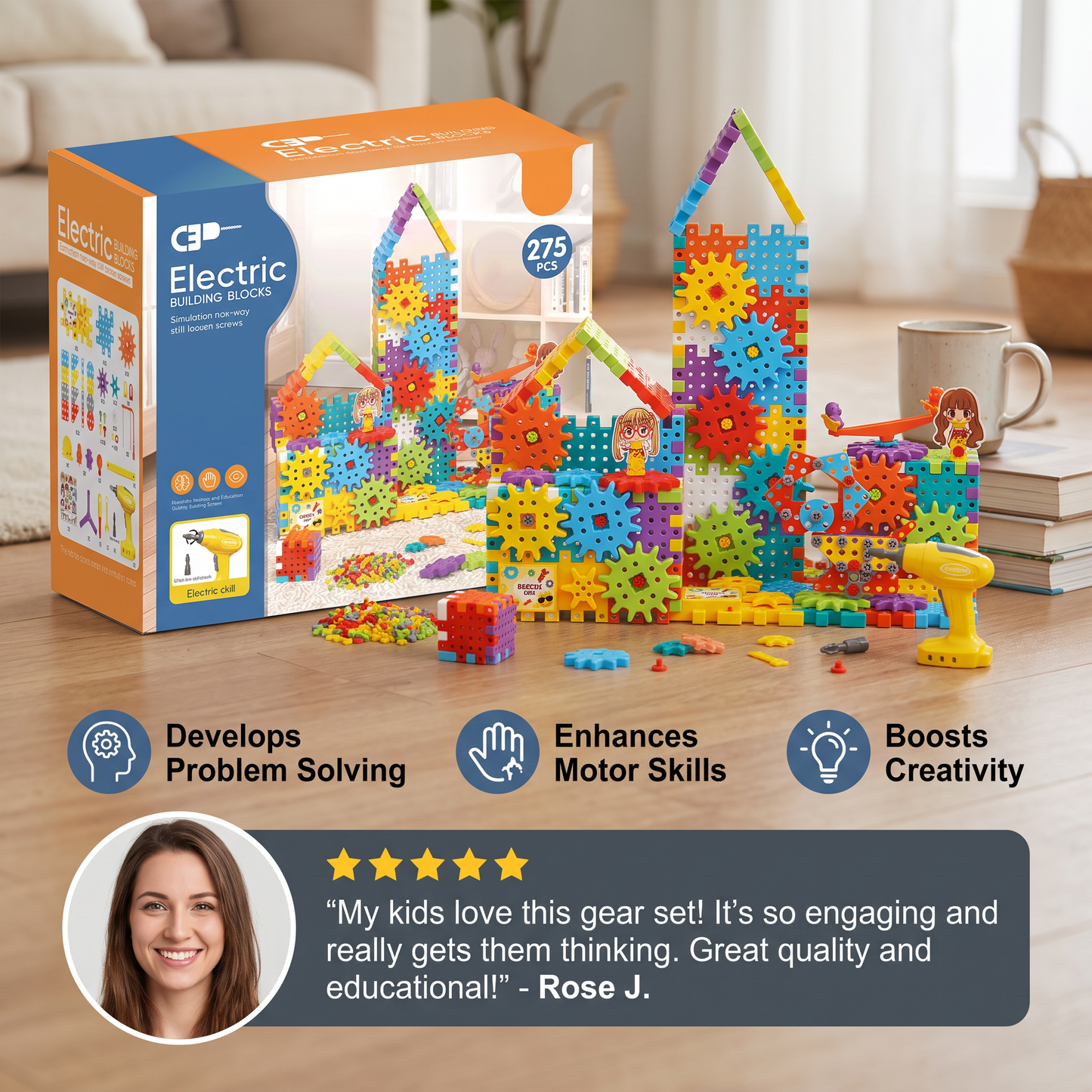 Montessori 3D Gear and Puzzle Blocks