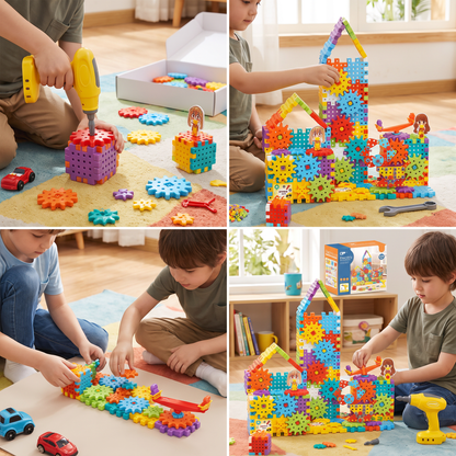 Montessori 3D Gear and Puzzle Blocks
