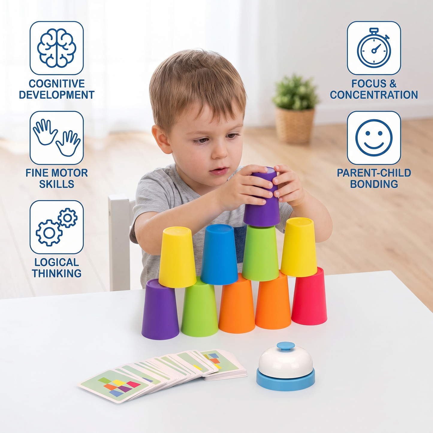 Montessori Cup Stacking Game
