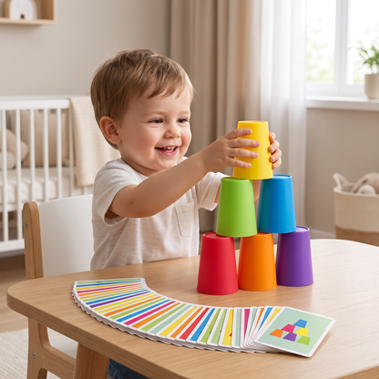 Montessori Cup Stacking Game