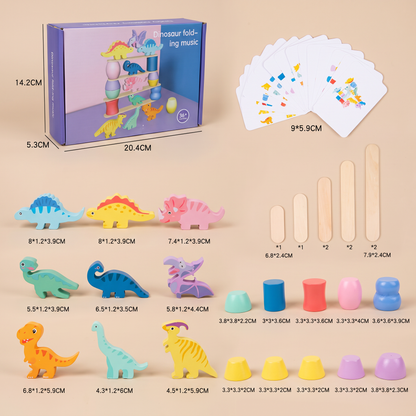 Montessori Dinosaur Stacking Game