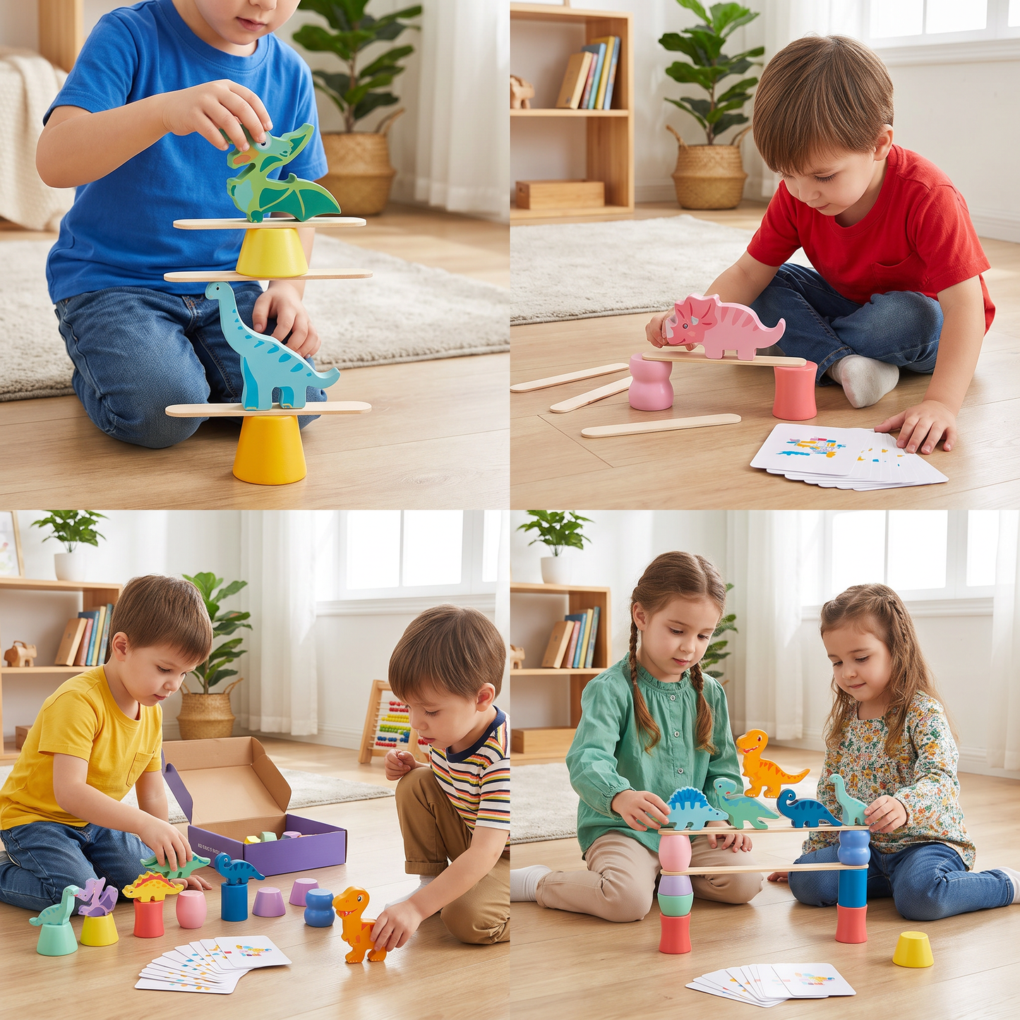Montessori Dinosaur Stacking Game