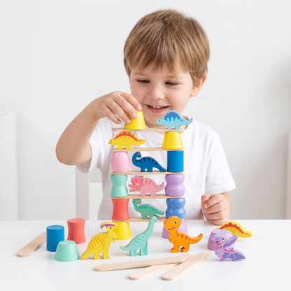 Montessori Dinosaur Stacking Game