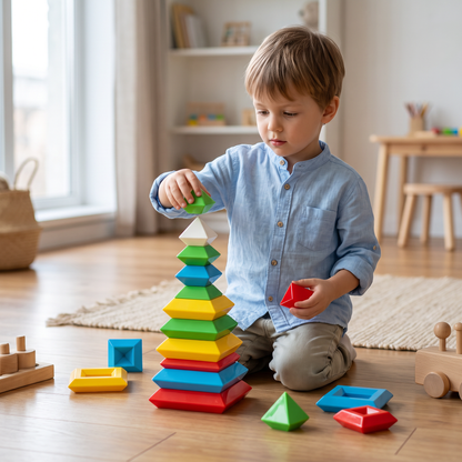 Montessori Pyramid Building Block Toy