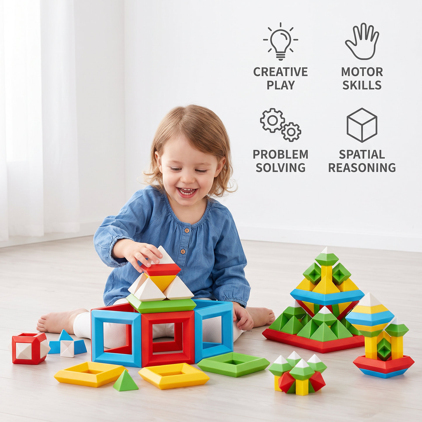 Montessori Pyramid Building Block Toy