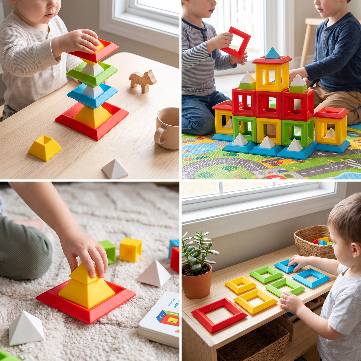 Montessori Pyramid Building Block Toy