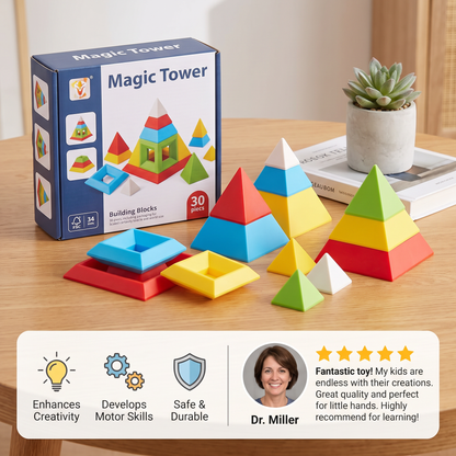 Montessori Pyramid Building Block Toy