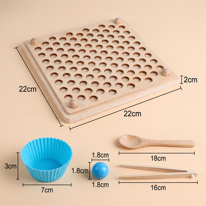 Montessori Wooden Bead Sorting Game