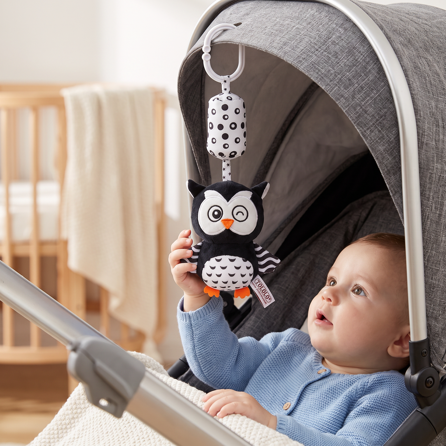 Baby Rattle Stuffed Animals for Cribs and Strollers