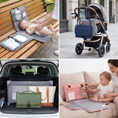 Compact Changing Mat with Pockets for On-the-Go