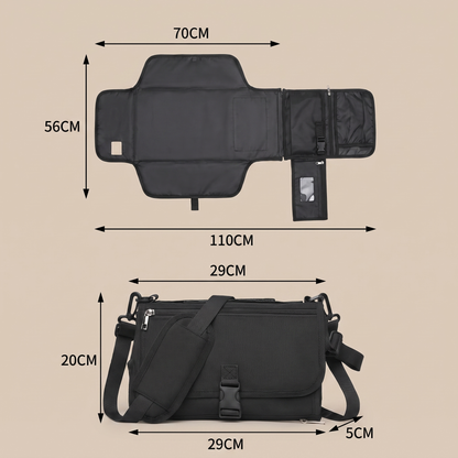 Compact Changing Mat with Pockets for On-the-Go
